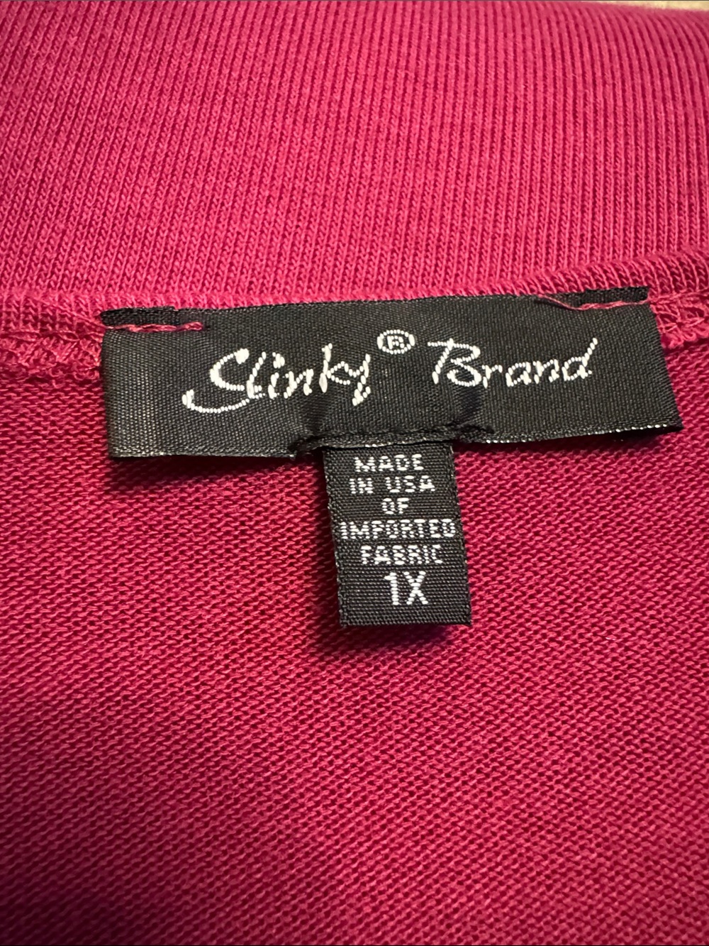 Slinky Brand Scoop Neck Long Sleeve Top - Magenta - Picture 5 of 6